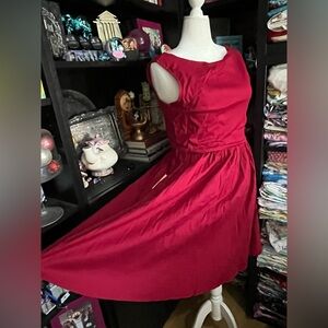 Lindy Bop Red Audrey dress xl uk16 us 12 new with tags